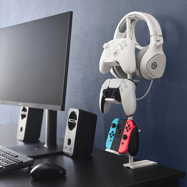 デスク奥ゲームコントローラー収納ラック スマート