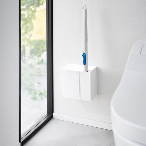 ウォール流せるトイレブラシ&替えブラシホルダー タワー 石こうボード壁対応